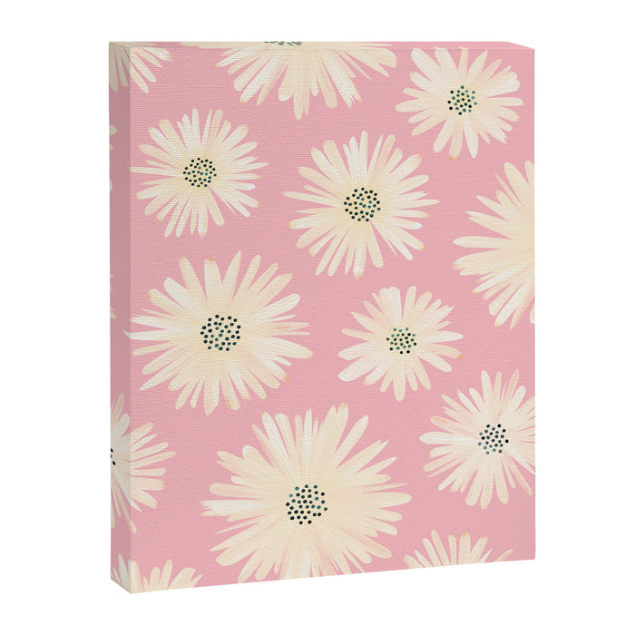 Playful Pink Floral Canvas Print Gallery Image 1
