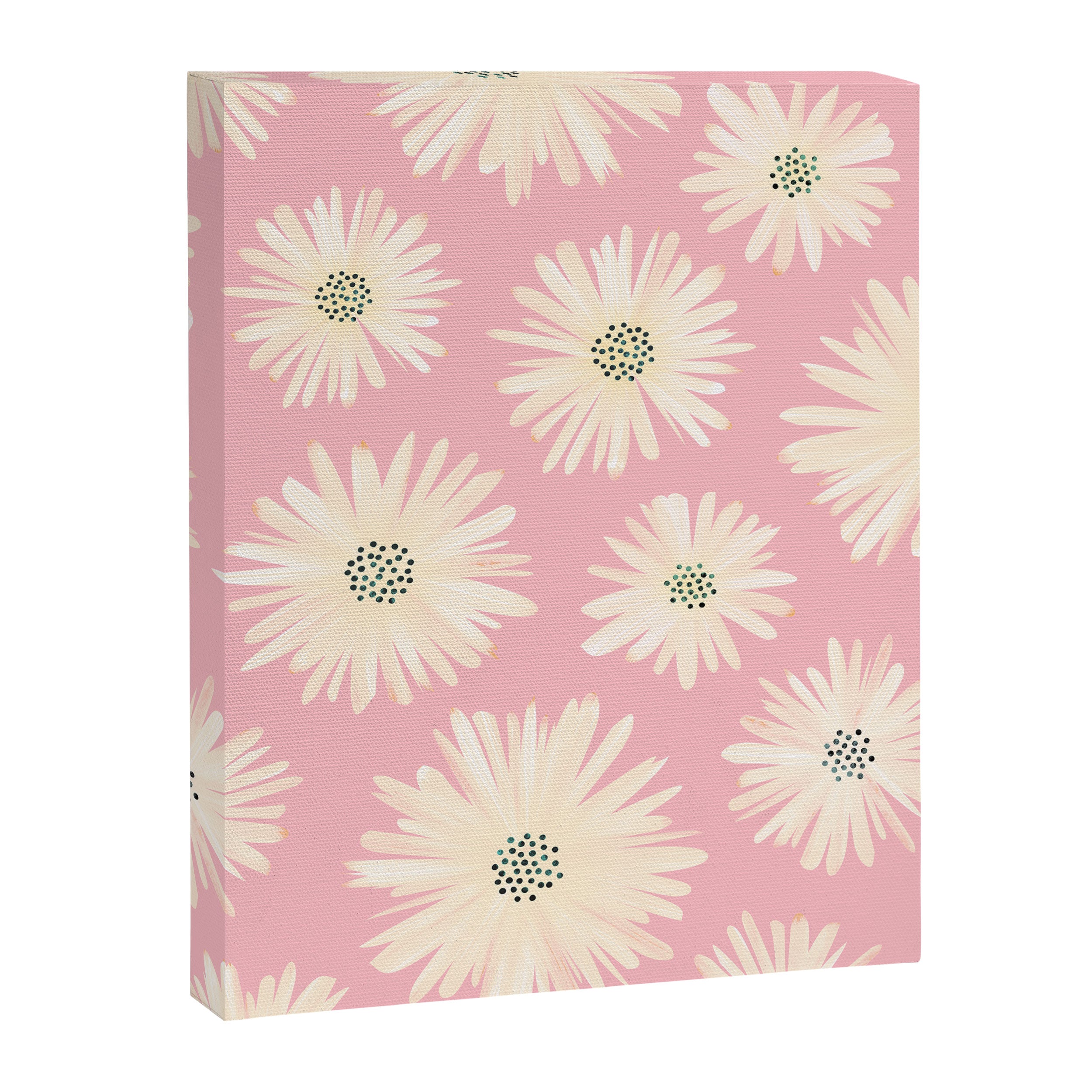 Playful Pink Floral Canvas Print Gallery Image 8