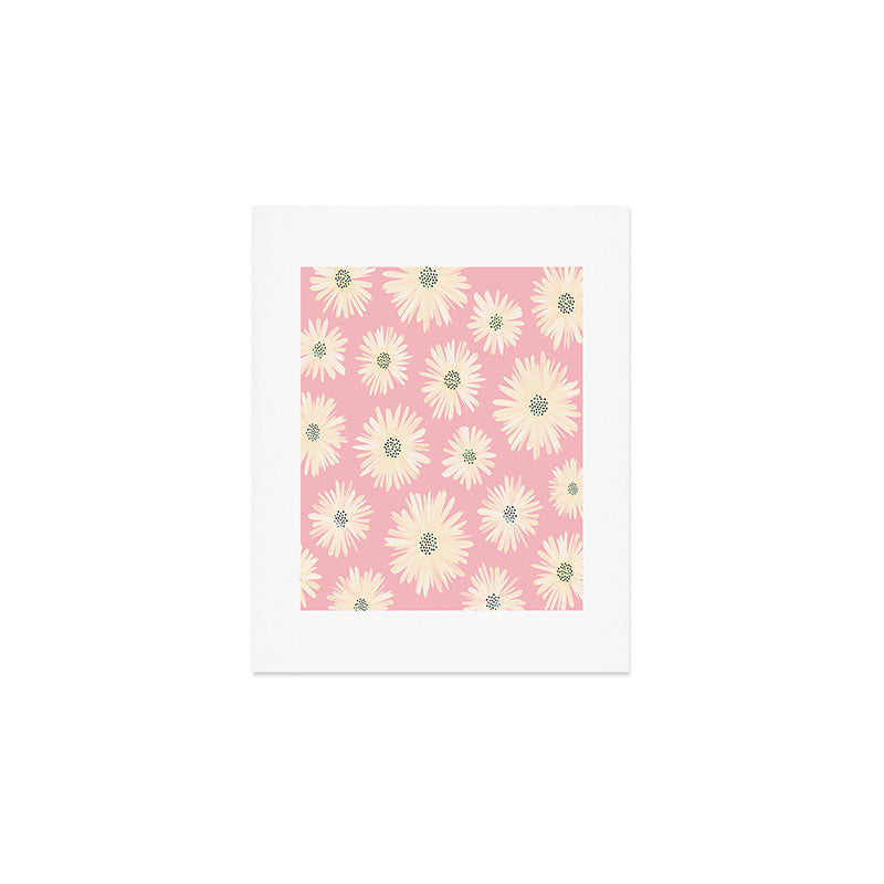 Playful Pink Floral Art Print Gallery Image 1