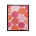 Playful Red and Pink Dots Framed Canvas Print Gallery Image 8