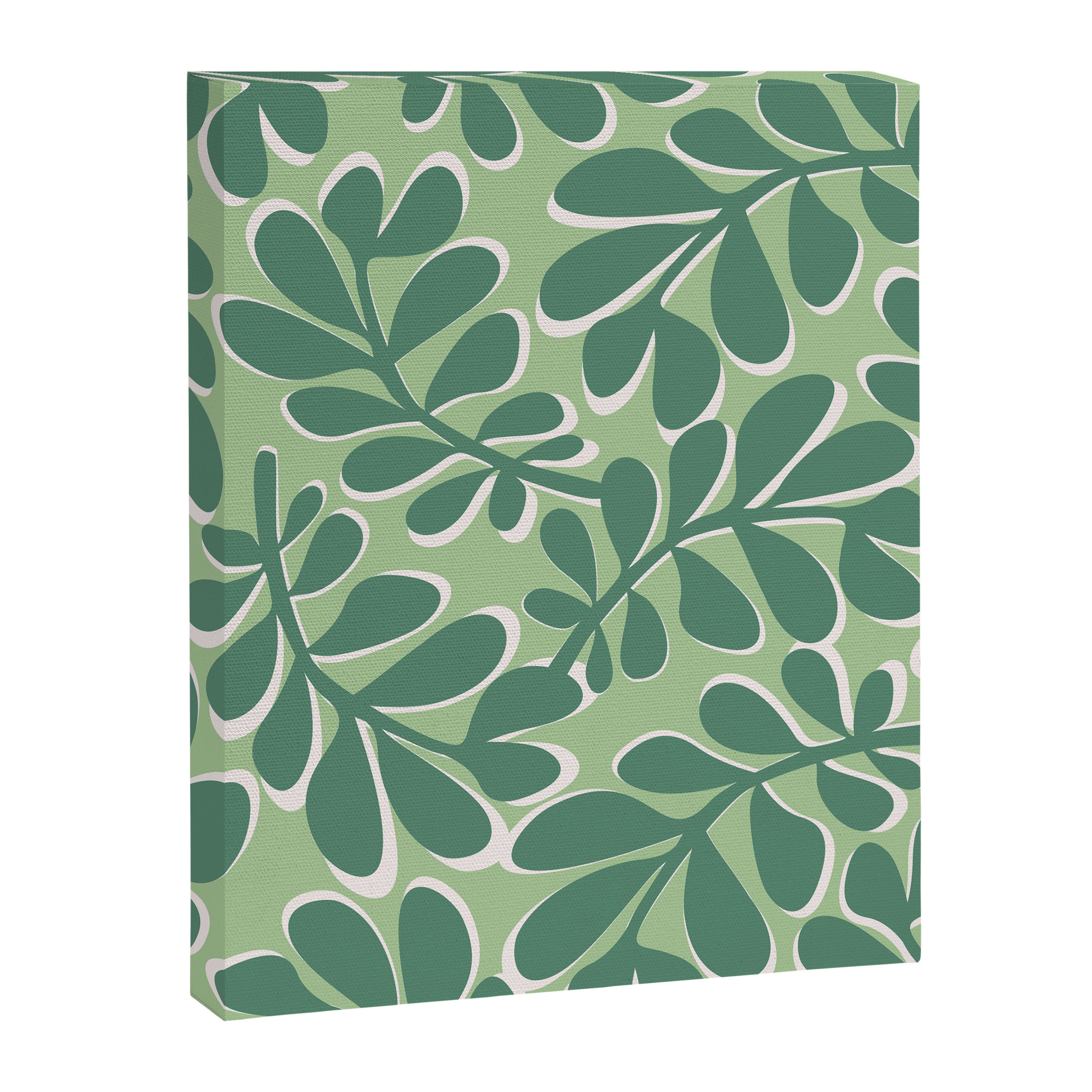 Playful Spring Forest - Green Canvas Print Gallery Image 8