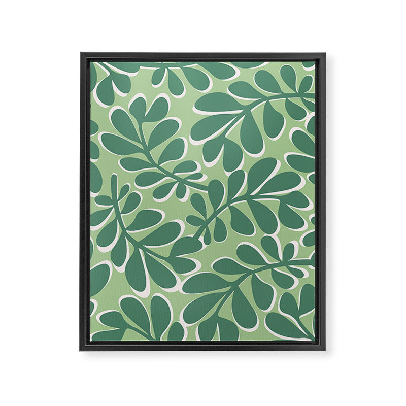 Playful Spring Forest - Green Framed Canvas Print Gallery Image 8