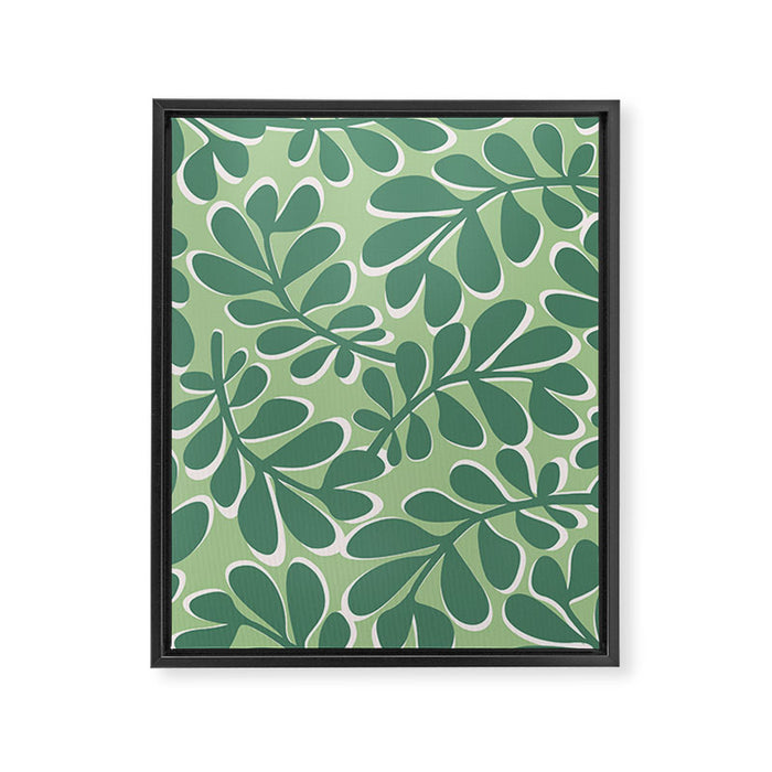 Playful Spring Forest - Green Framed Canvas Print Gallery Image 1