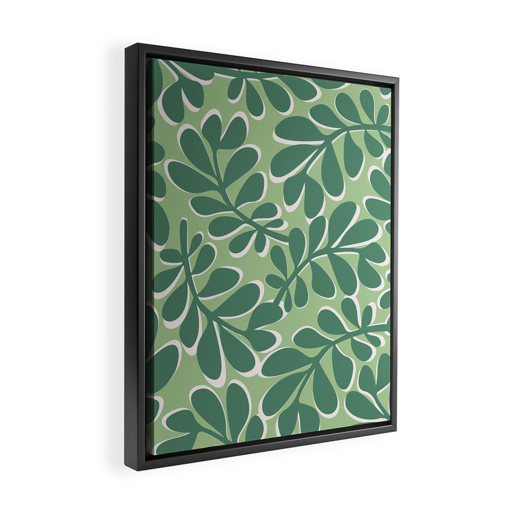 Playful Spring Forest - Green Framed Canvas Print Gallery Image 2