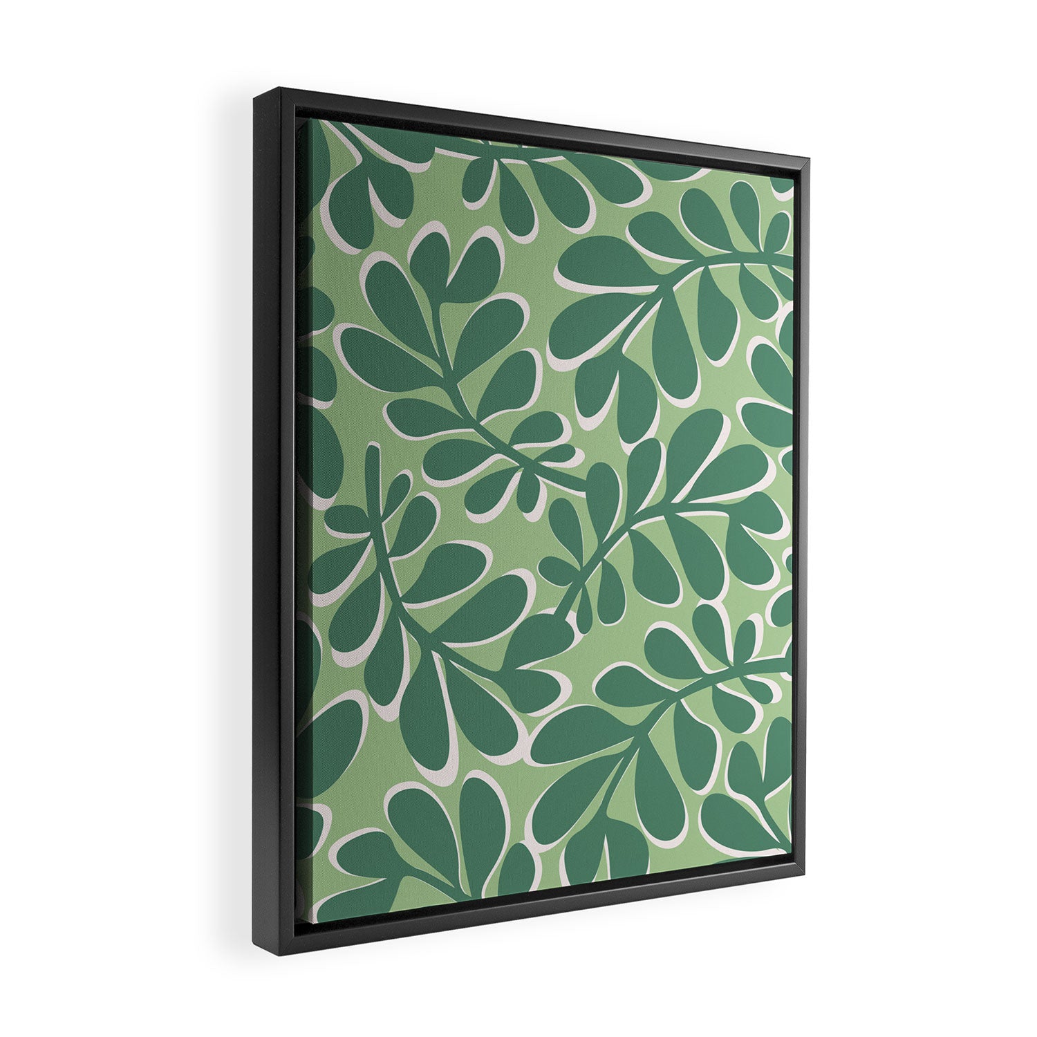 Playful Spring Forest - Green Framed Canvas Print Gallery Image 2