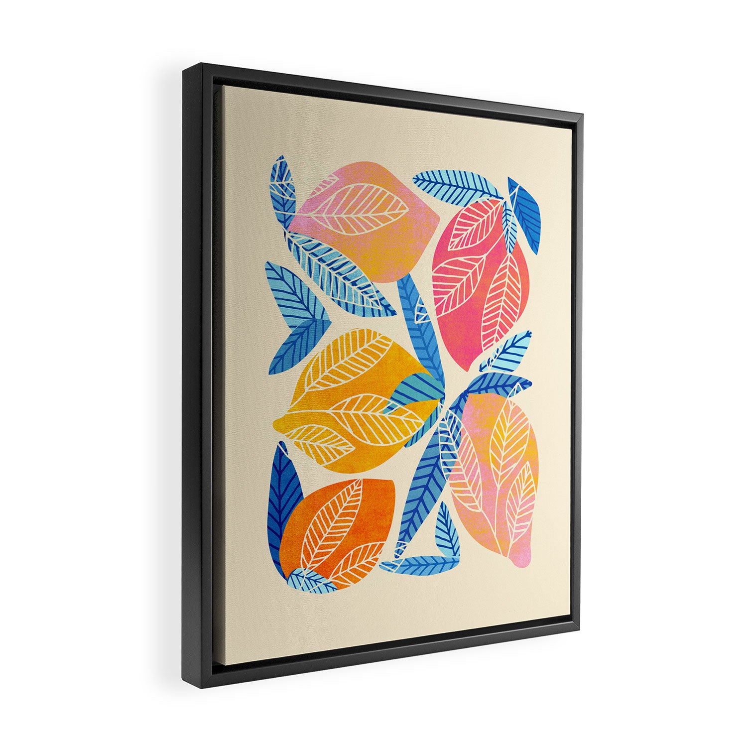 Pop Mangoes Tropical Fruit Series Framed Canvas Print Gallery Image 2