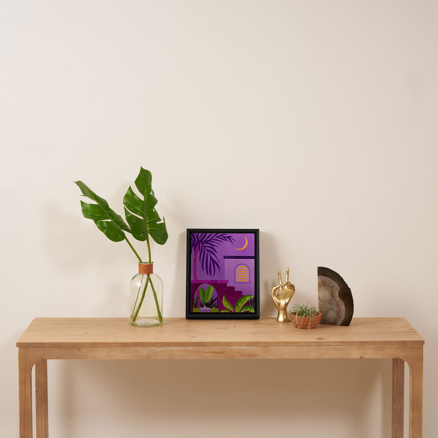 Purple Moonlight Villa  Framed Canvas Print Gallery Image 4