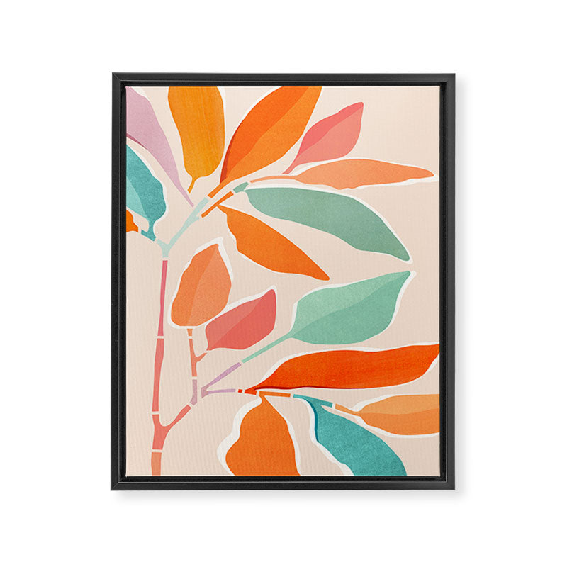 Rainbow Forest - Abstract Tree Painting Framed Canvas Print Gallery Image 6