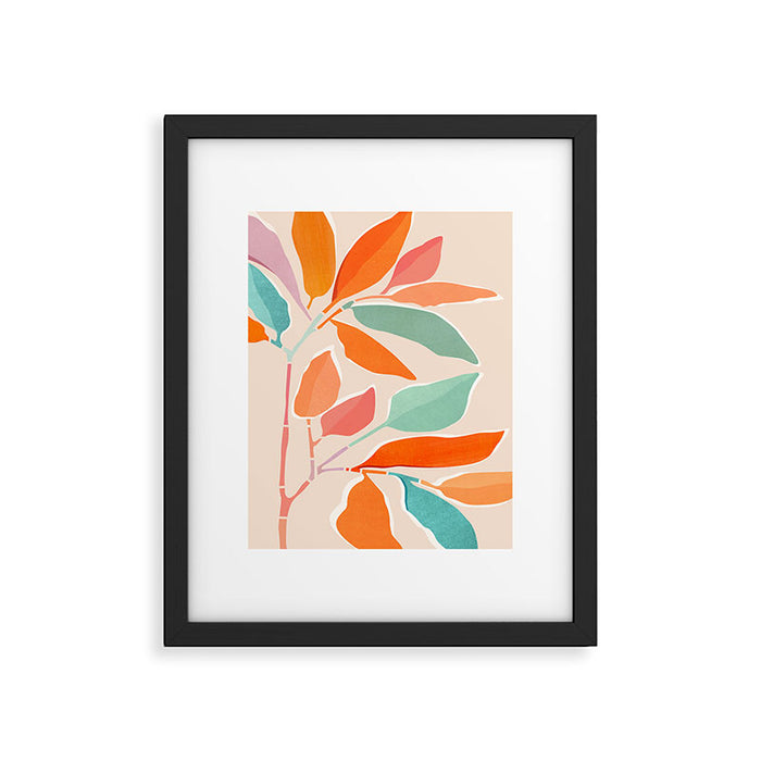 Rainbow Forest - Abstract Tree Painting Framed Art Print Gallery Image 1