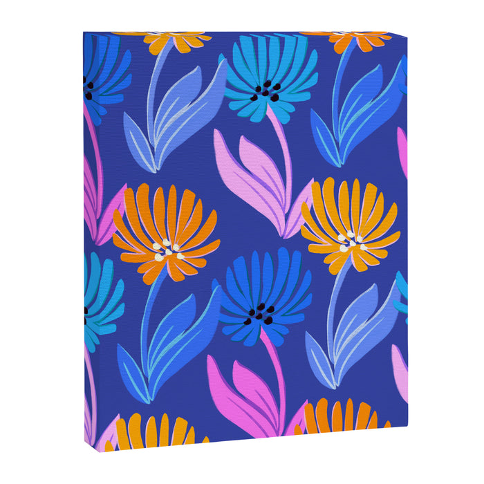 Rainbow Wildflower Floral Pattern Canvas Print Gallery Image 1