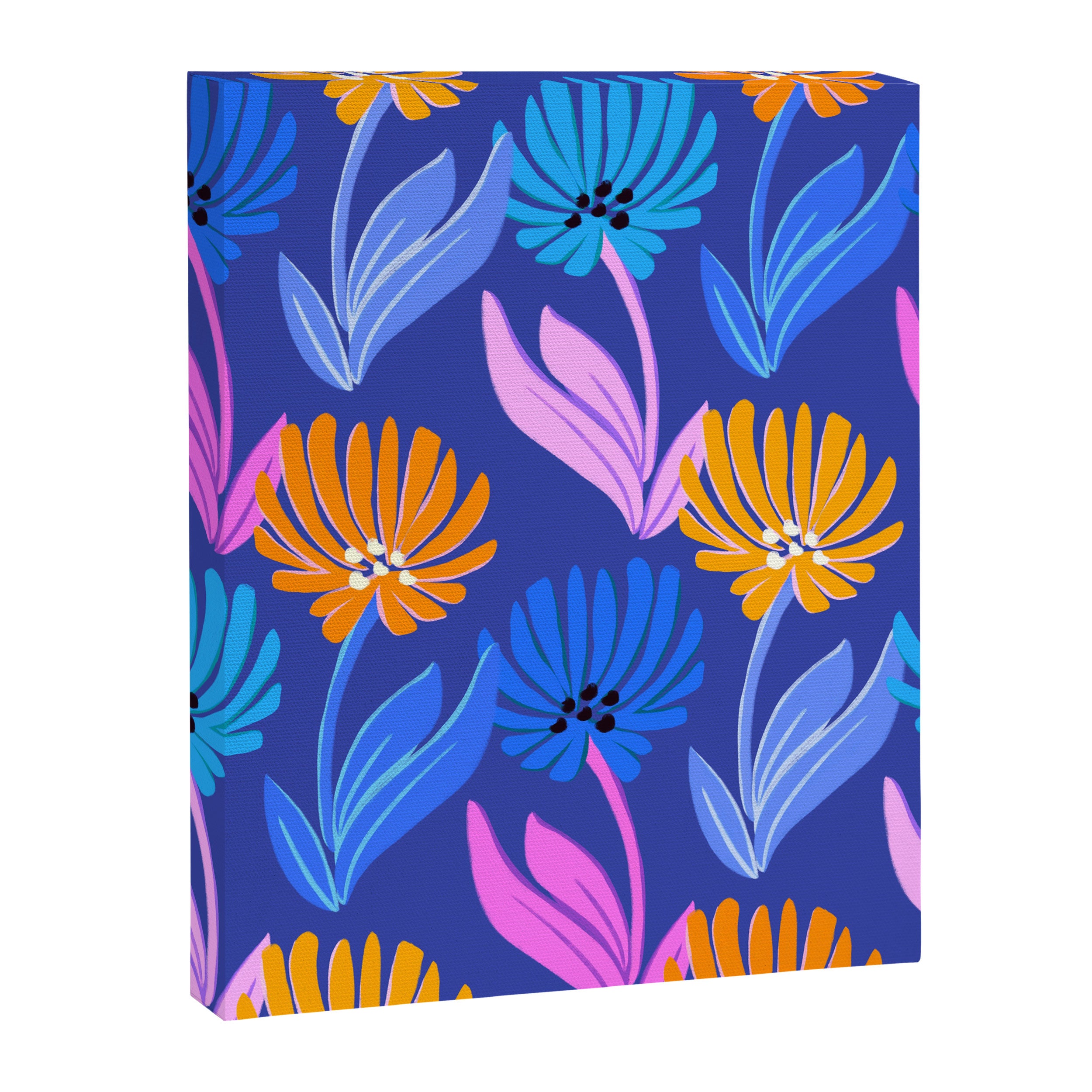 Rainbow Wildflower Floral Pattern Canvas Print Gallery Image 8