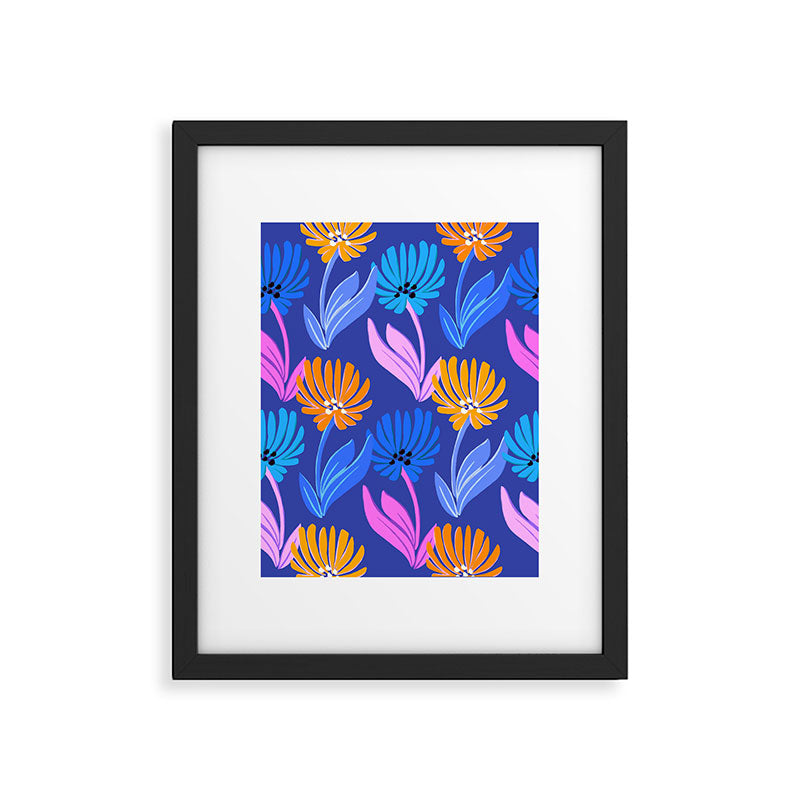 Rainbow Wildflower Floral Pattern Framed Art Print Gallery Image 6