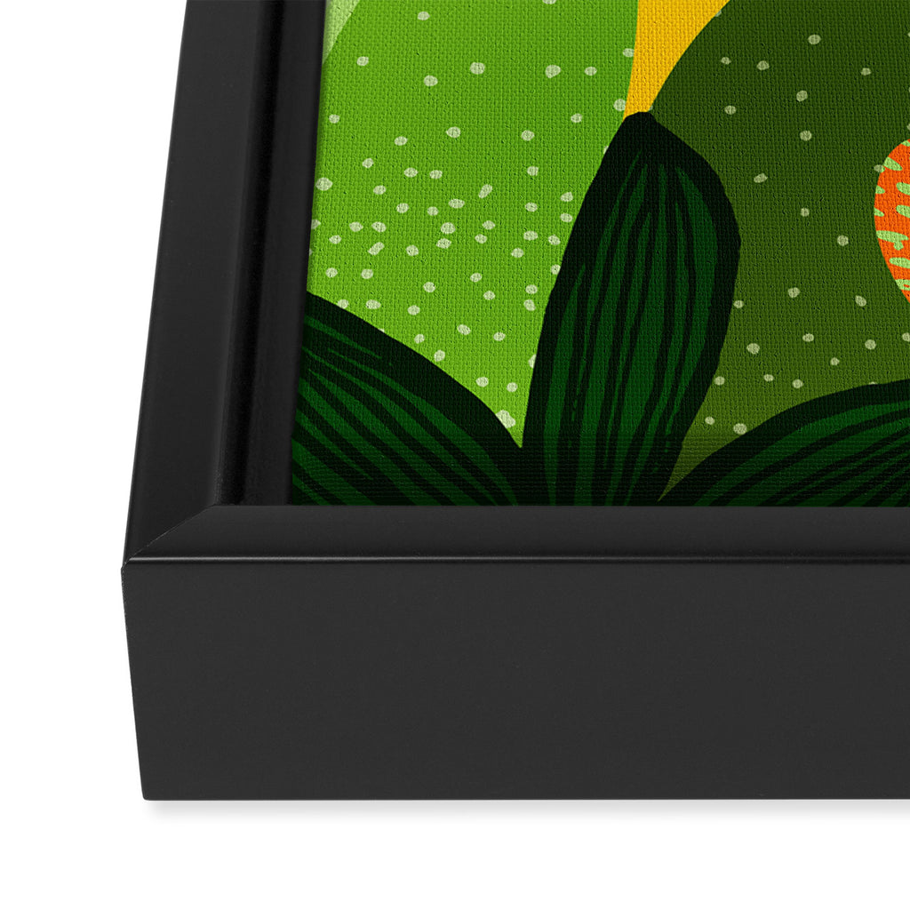 Rainforest Plants Abstract Framed Canvas Print Gallery Image 3