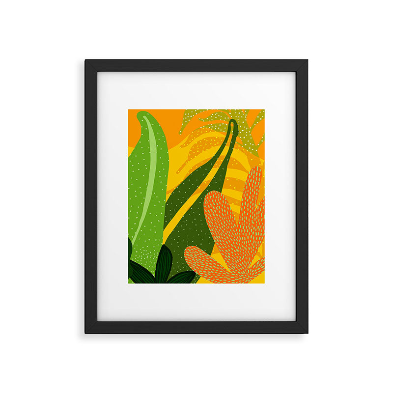 Rainforest Plants Abstract Framed Art Print Gallery Image 6
