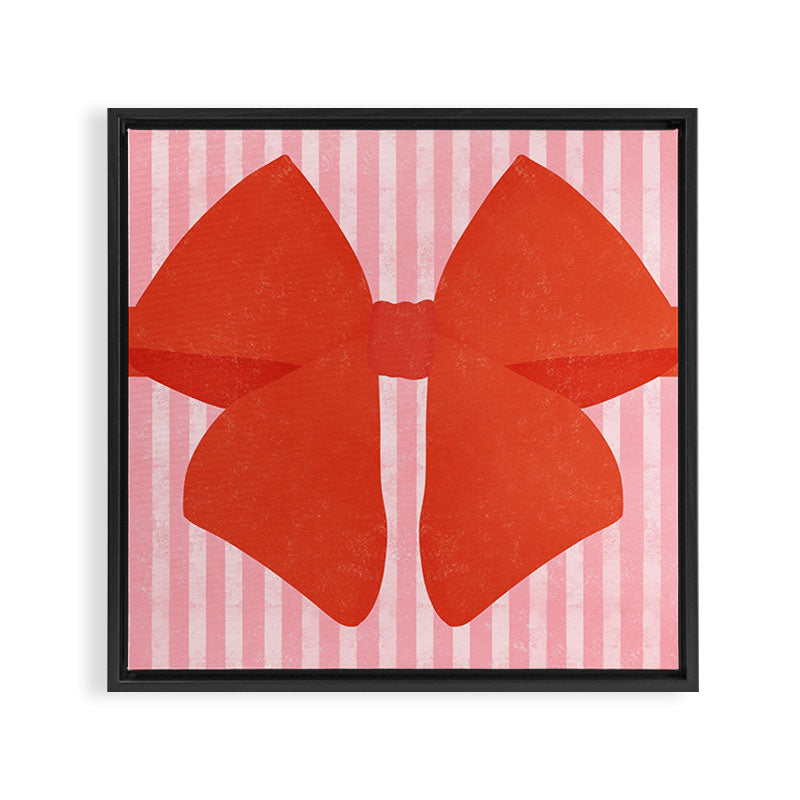 Red Bow Framed Canvas Print Gallery Image 3