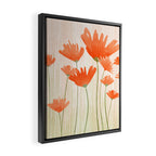 Red Poppy Flower Garden Framed Canvas Print Gallery Image 2