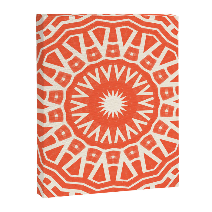 Red Sun Mandala Canvas Print Gallery Image 1