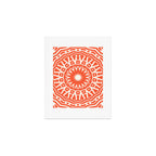 Red Sun Mandala Art Print Gallery Image 1