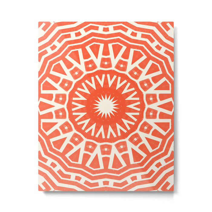 Red Sun Mandala Metal Print Gallery Image 1