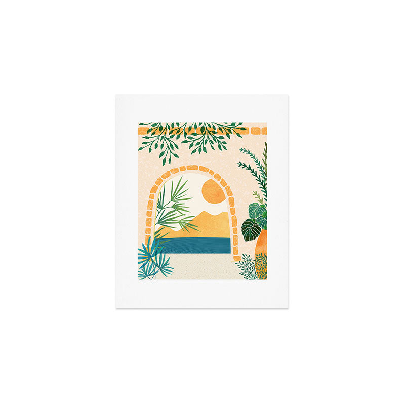 Resort Life Sunset Landscape / Villa Series Art Print Gallery Image 1