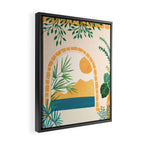 Resort Life Sunset Landscape / Villa Series Framed Canvas Print Gallery Image 2