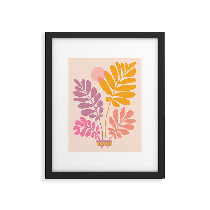 Retro Dancing Garden Framed Art Print Gallery Image 1