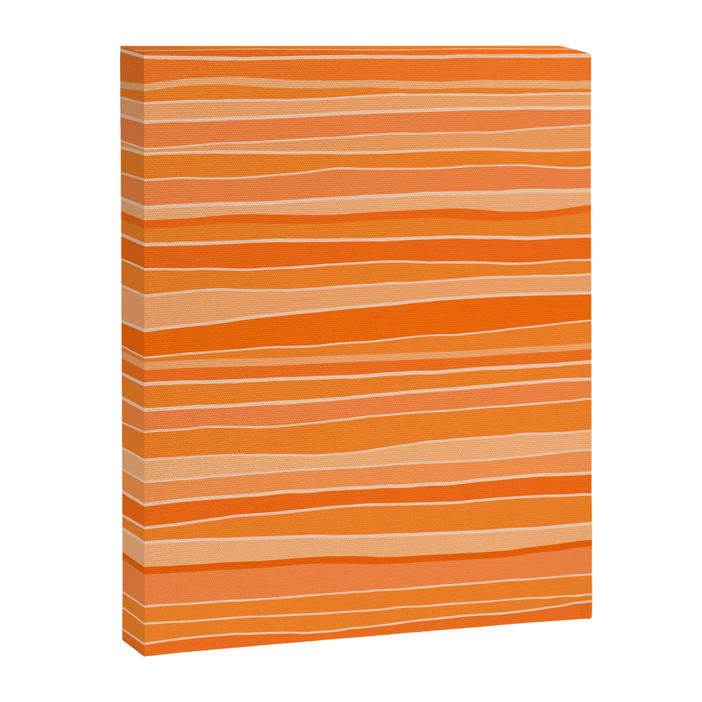Retro Orange Stripes Canvas Print Gallery Image 8