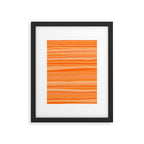 Retro Orange Stripes Framed Art Print Gallery Image 6