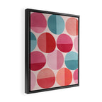 Retro Red and Pink Dots Framed Canvas Print Gallery Image 2
