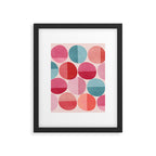 Retro Red and Pink Dots Framed Art Print Gallery Image 6