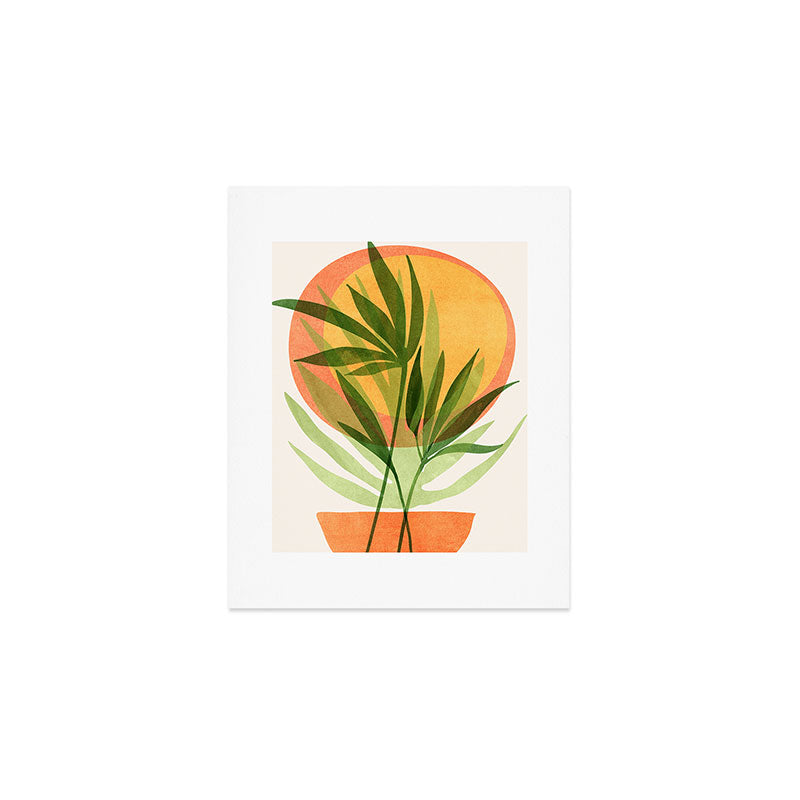 Retro Sunset Garden Still Life Art Print Gallery Image 1