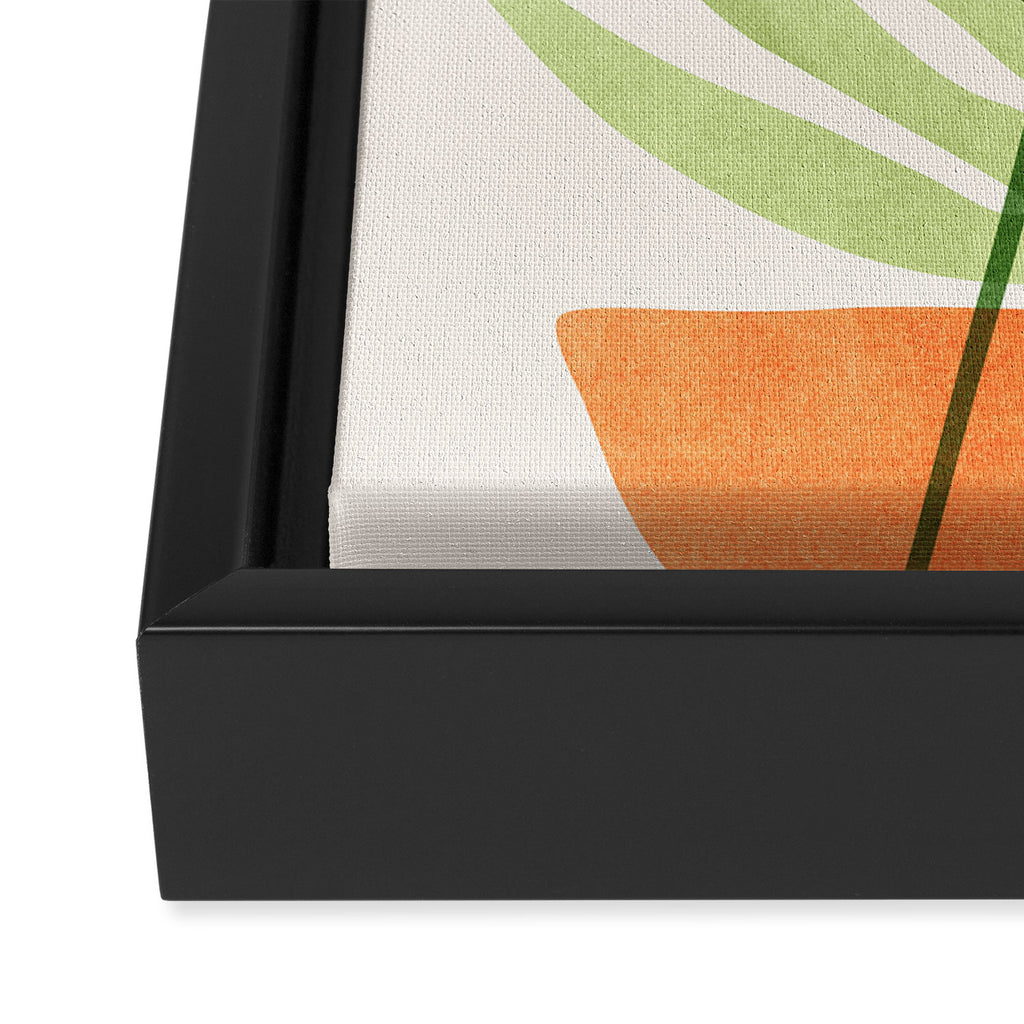 Retro Sunset Garden Still Life Framed Canvas Print Gallery Image 3