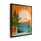 Riviera Villa View Framed Canvas Print Gallery Image 2