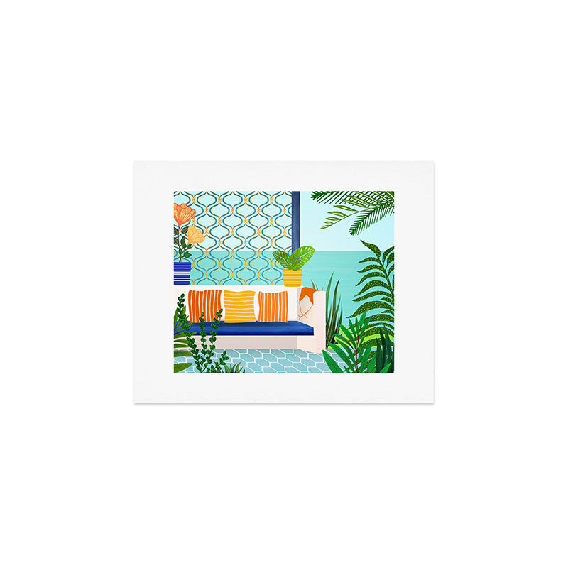 Sanctuary - Tropical Garden Villa Art Print Gallery Image 1