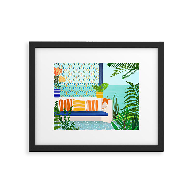 Sanctuary - Tropical Garden Villa Framed Art Print Gallery Image 5