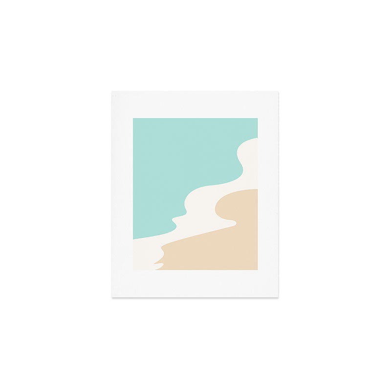 Sand and Sea Coastal Shoreline Art Print Gallery Image 1