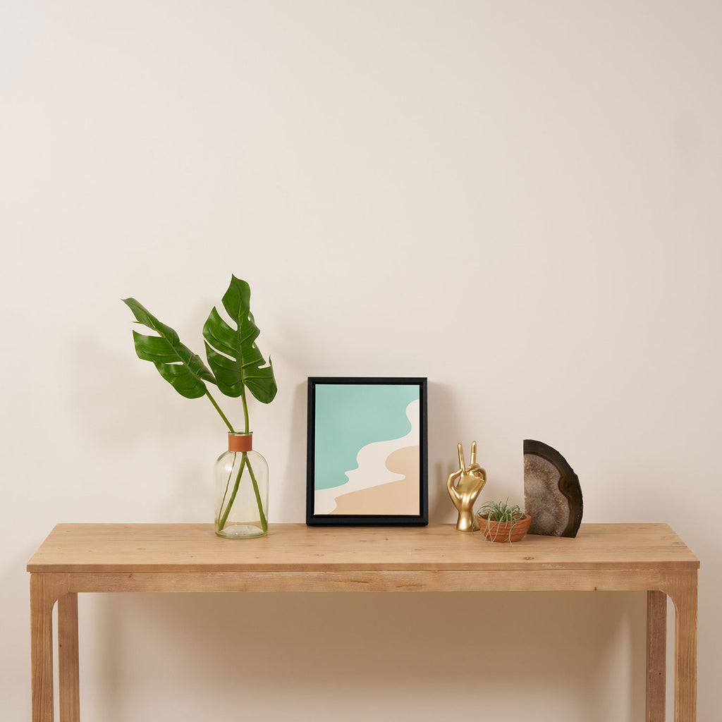 Sand and Sea Coastal Shoreline Framed Canvas Print Gallery Image 4