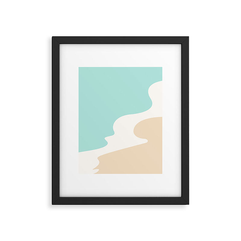 Sand and Sea Coastal Shoreline Framed Art Print Gallery Image 5