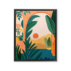Santa Fe Oasis Desert Landscape with Plants Framed Canvas Print Gallery Image 6