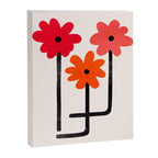 Scarlet Minimalist Red Floral Art Canvas Print Gallery Image 6
