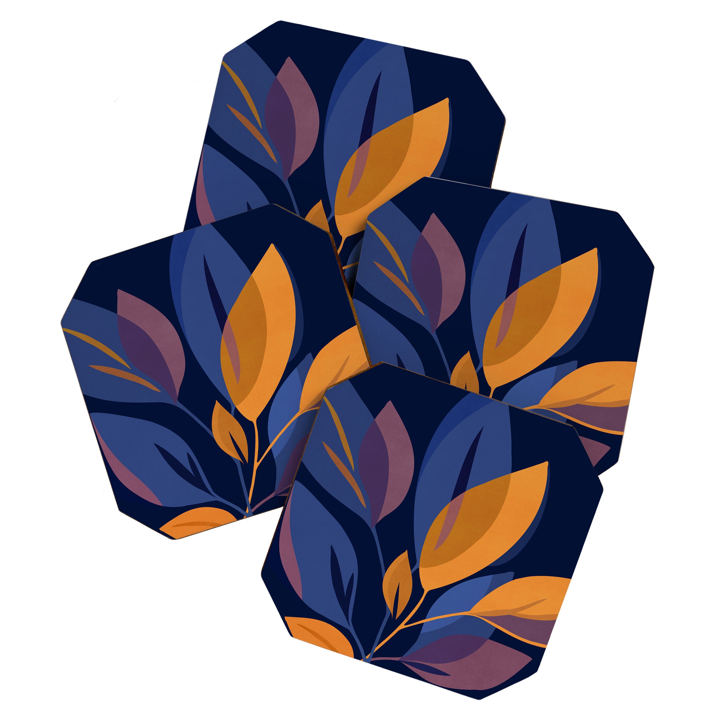 Scorpio Dark Abstract Botanical Coaster Gallery Image 1