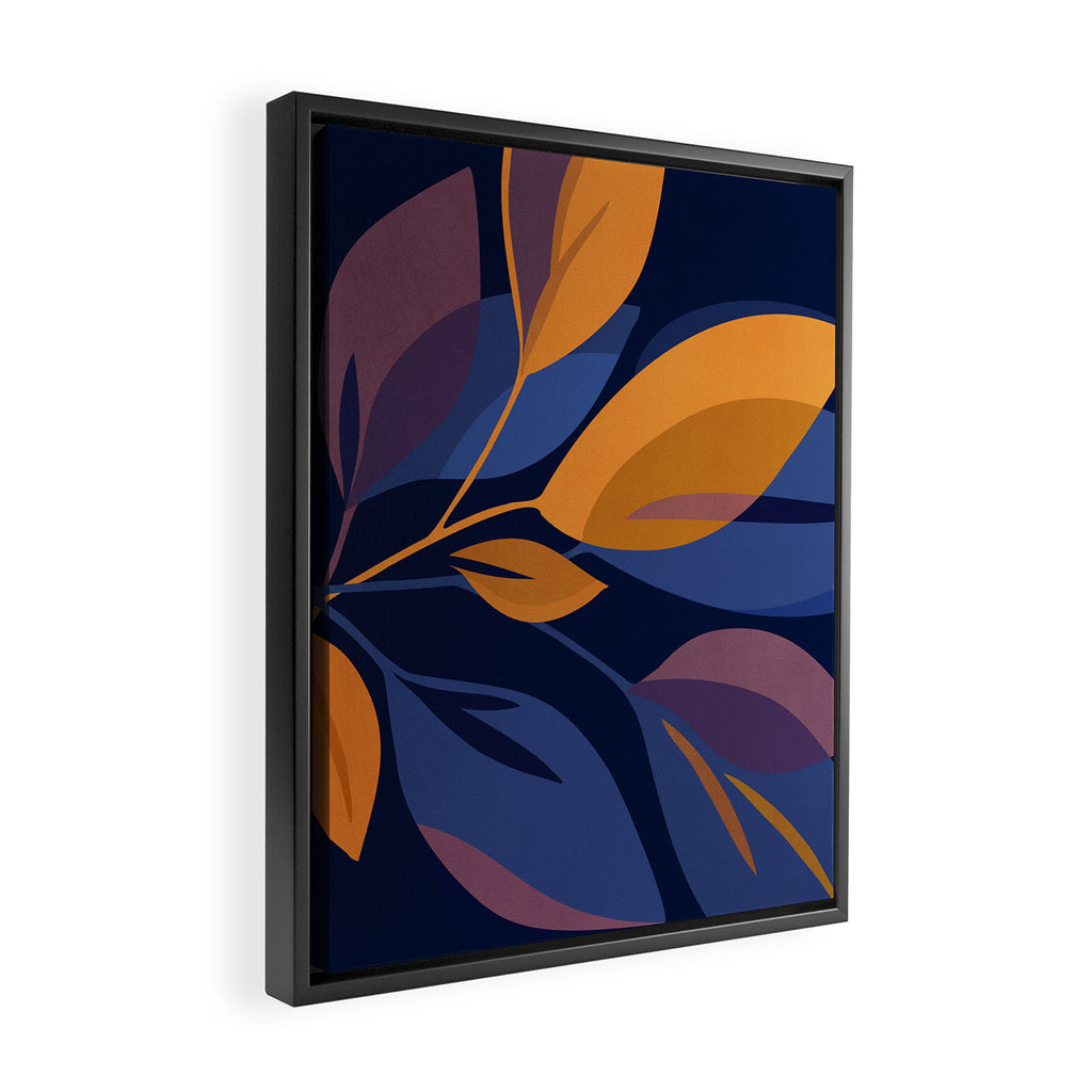 Scorpio Dark Abstract Botanical Framed Canvas Print Gallery Image 2