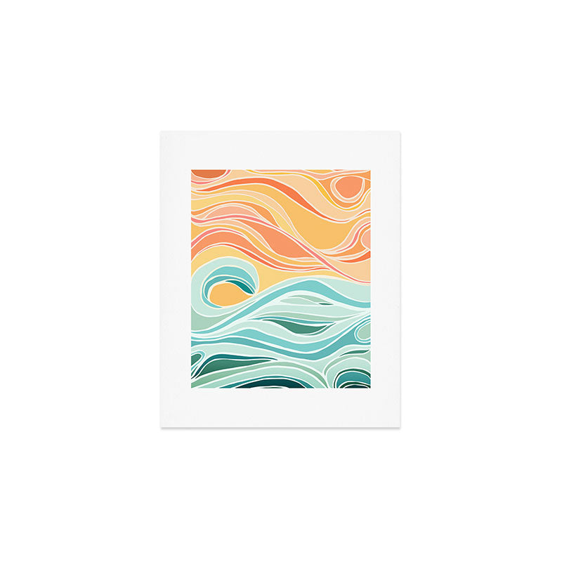 Sea and Sky Abstract Landscape Art Print Gallery Image 1