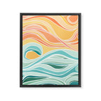 Sea and Sky Abstract Landscape Framed Canvas Print Gallery Image 6