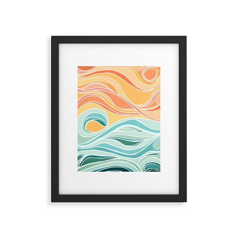 Sea and Sky Abstract Landscape Framed Art Print Gallery Image 5