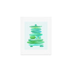 Sea Glass Cairn Watercolor Art Print Gallery Image 1
