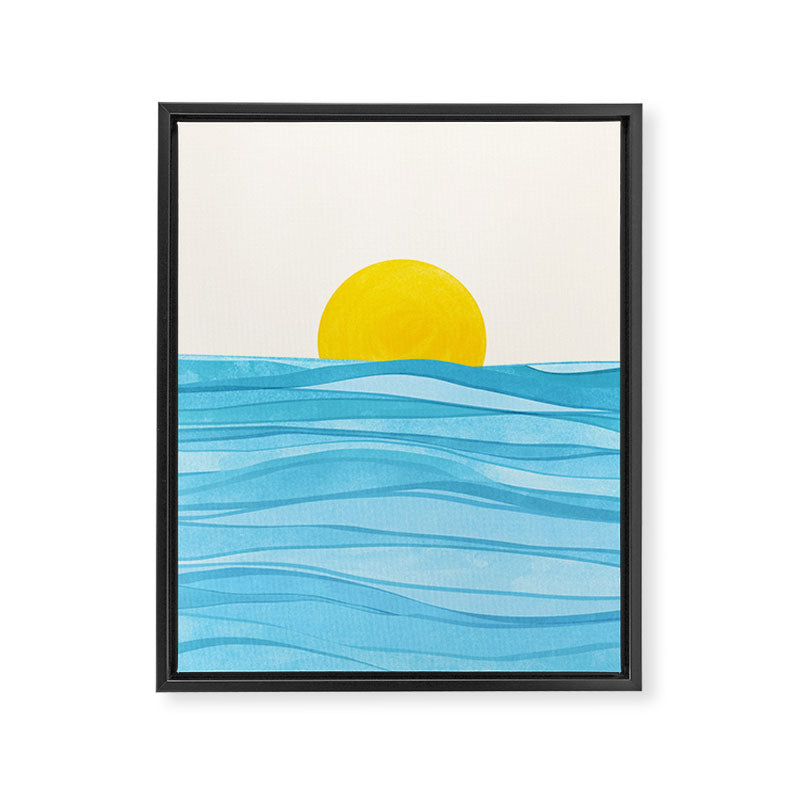 Seaside Sunrise View Framed Canvas Print Gallery Image 6