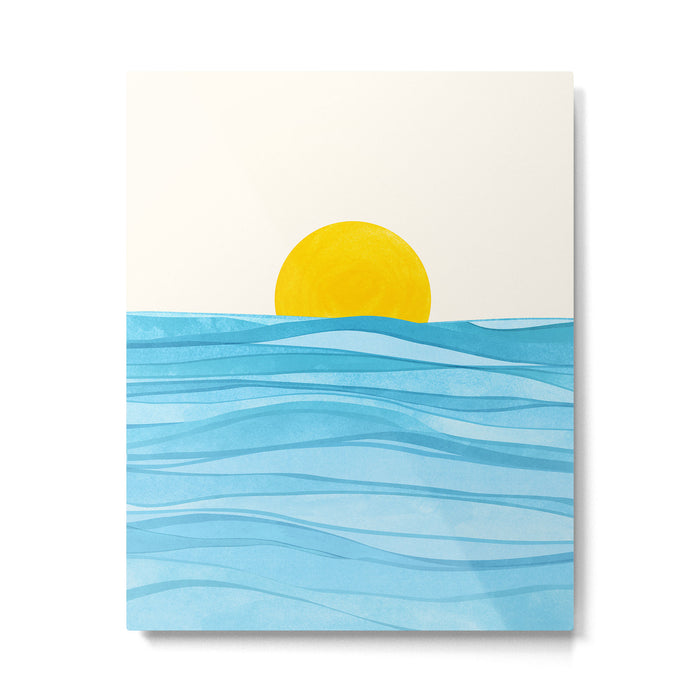 Seaside Sunrise View Metal Print Gallery Image 1