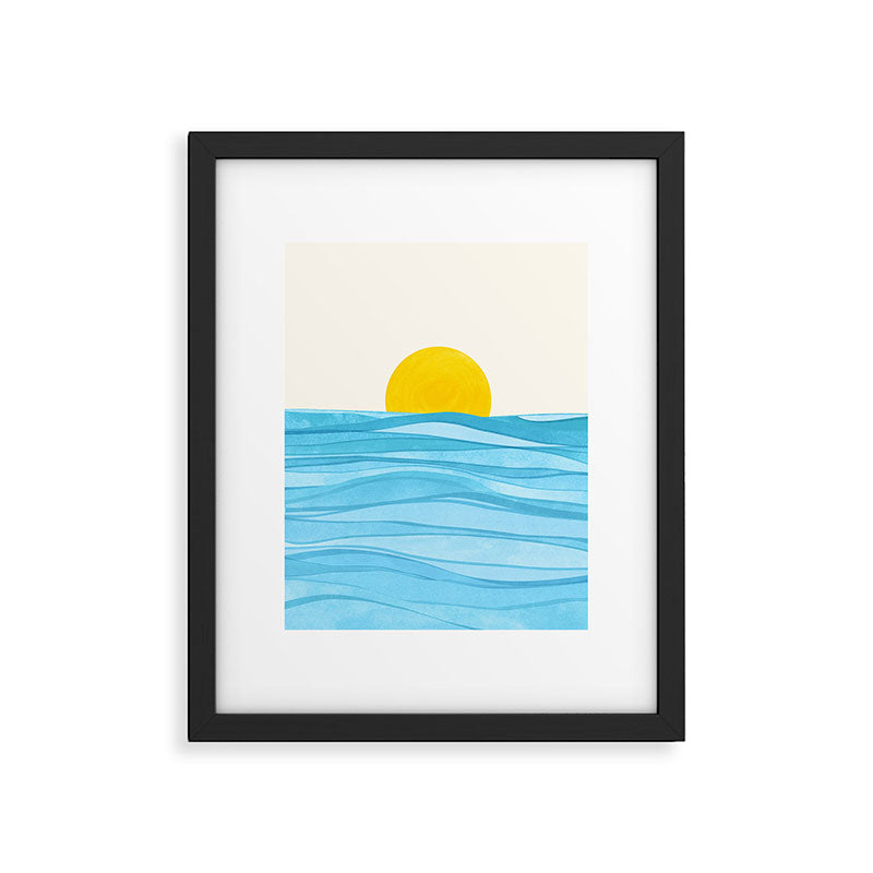 Seaside Sunrise View Framed Art Print Gallery Image 5