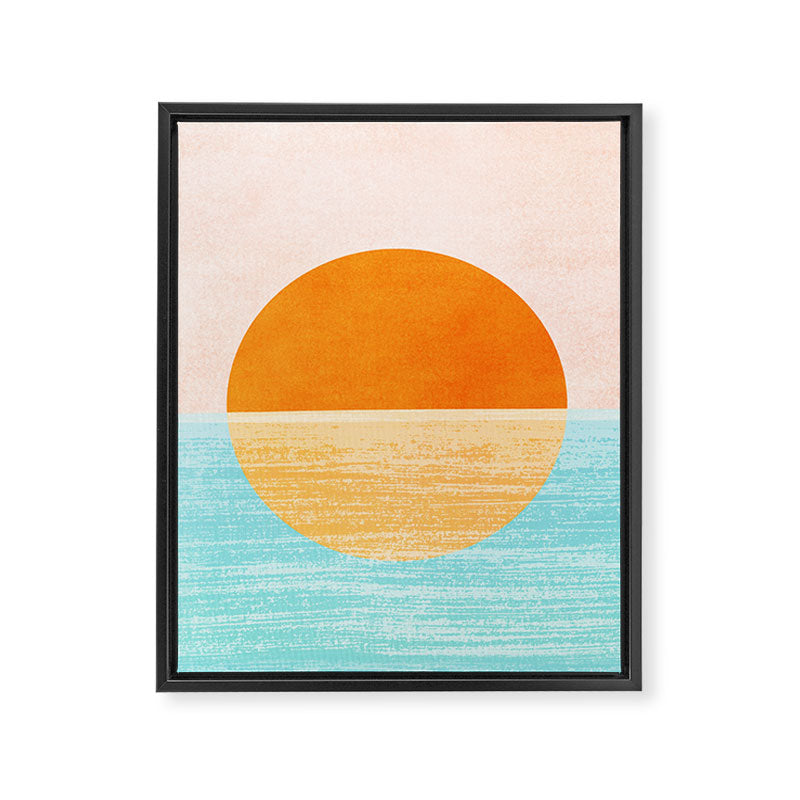 Seaside Sunset Framed Canvas Print Gallery Image 8